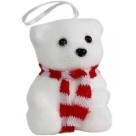 Urso Branco em Isopor Natalino – Enfeite Decorativo para Árvore de Natal, Guirlandas e Arranjos