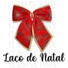 Laço Decorativo Natalino com Glitter 22cm Ideal para Árvores, Guirlandas e Centros de Mesa