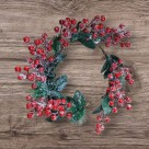 Guirlanda de Natal com Frutos 15cm Verde e Vermelha para Portas, Janelas e Decoração de Ambientes