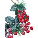 Guirlanda de Natal com Frutos 15cm Verde e Vermelha para Portas, Janelas e Decoração de Ambientes