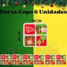 Jogo Americano 12 Peças Natalino 33x46cm Plástico com Descansos de Copo