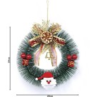 Guirlanda de Natal com Laço 20cm – Enfeite Decorativo para Porta e Parede