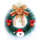 Guirlanda de Natal com Laço 20cm – Enfeite Decorativo para Porta e Parede