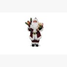 Papai Noel com Urso 40cm em Poliéster – Enfeite Natalino Decorativo para Casa, Loja e Vitrines