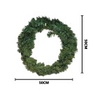 Guirlanda de Natal Decor Simples 50cm Verde – Enfeite Tradicional para Porta, Parede e Vitrines