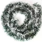 Festão Verde Nevado 16cm x 2M – Enfeite Natalino Decorativo para Árvores, Portas, Janelas e Vitrines