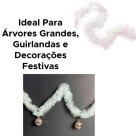 Festão Furta Cor Natalino 2m – Brilho Multicolorido para Árvores, Guirlandas, Portas, Janelas, Vitrines e Decoração de Ambientes de Natal