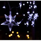 Lâmpada Cascata com Estrela 3m x 80cm Luz Decorativa para Festas e Ambientes cor Branco