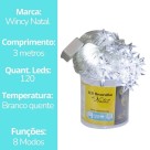 Rede LED C Estrela 120 Lâmpadas Branco Quente 220V Decoração Natalina Fachada Jardim