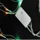 Rede LED C Estrela 120 Lâmpadas Colorido 220V Decoração Natalina Fachada Jardim