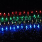 Rede LED C Estrela 120 Lâmpadas Colorido 220V Decoração Natalina Fachada Jardim