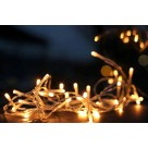 Pisca LED 500L Branco Quente Fio Transparente 45,3 Metros 220V – 8 Funções de Iluminação Natalina para Árvores, Fachadas e Decoração Interna e Externa