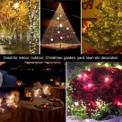 Fio de Cobre 100 LEDs Branco Quente 10 Metros Energia Solar – Iluminação Decorativa para Jardins, Festas, Eventos e Áreas Externas 