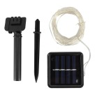 Fio de Cobre 100 LEDs Branco Quente 10 Metros Energia Solar – Iluminação Decorativa para Jardins, Festas, Eventos e Áreas Externas 