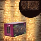 Cascata LED Fio Cobre 900L 6x0,75m Branco Quente Bivolt Decoração Natal e Festas