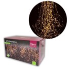 Cascata LED Fio Cobre 900L 6x0,75m Branco Quente Bivolt Decoração Natal e Festas
