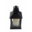 Lanterna Marroquina Decorativa Preto com Vela LED Iluminação Ambiente e Festas