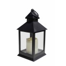 Lanterna Marroquina Decorativa Preto com Vela LED Iluminação Ambiente e Festas