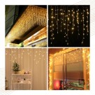 Cascata LED 240L Branco Quente 220v Decoração Natal Festas e Ambientes