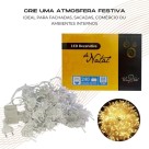 Cascata LED 240L Branco Quente 220v Decoração Natal Festas e Ambientes