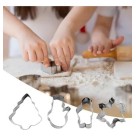 Formas Inox p/ Cortar Bolacha e Cookie – 6 Peças Sortidas Duráveis p/ Confeitaria Artesanal