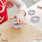 Formas Inox p/ Cortar Bolacha e Cookie – 6 Peças Sortidas Duráveis p/ Confeitaria Artesanal