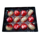 Bola de Natal 6cm Escrita Brilho Kit com 12 Peças – Enfeites Decorativos Natalinos com Palavras, Cores Sortidas e Acabamento Brilhante 