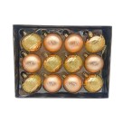 Bola de Natal 6cm Escrita Brilho Kit com 12 Peças – Enfeites Decorativos Natalinos com Palavras, Cores Sortidas e Acabamento Brilhante 