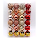 Kit Bola de Natal 6cm C/6 Peças Sortidas – Enfeites Natalinos Coloridos em Plástico Leve e Brilhante