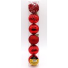 Kit Bola de Natal 6cm C/6 Peças Sortidas – Enfeites Natalinos Coloridos em Plástico Leve e Brilhante