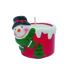 Castical Vela Personagens Natalinos Decorativo em Resina com Vela Inclusa – Enfeite de Mesa e Decoração de Natal com Papai Noel, Rena e Boneco de Neve