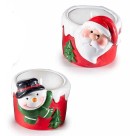 Castical Vela Personagens Natalinos Decorativo em Resina com Vela Inclusa – Enfeite de Mesa e Decoração de Natal com Papai Noel, Rena e Boneco de Neve