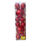 Kit 18 Bolas de Natal Klasik Mistas Tamanhos Variados – Decoração para Árvore de Natal com Glitter e Brilho