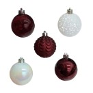 Kit 36 Bolas de Natal 6cm Duarte Sortido Wincy – Decoração Natalina com Glitter e Cores Variadas
