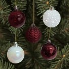 Kit 36 Bolas de Natal 6cm Duarte Sortido Wincy – Decoração Natalina com Glitter e Cores Variadas