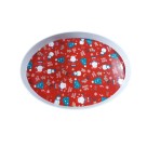 Bandeja Natal 33,5x25cm Oval Sortida Decorativa Plástica Temática Natal