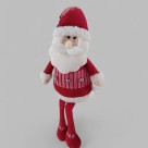Boneco Papai Noel 38cm Ormek Seat Legs Natal Decorativo Sentado com Pernas Flexíveis