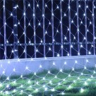 Lamp Rede 1,2×1,2 m 120 LED 220V Branco Frio – Rede de Luzes Decorativas Natalinas com 8 Funções de Piscar para Paredes, Fachadas e Janelas