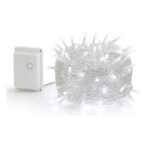 Cascata LED 240L Branco Frio 220V – Cortina de Luzes Natalinas com 8 Funções de Piscar para Fachadas, Varandas e Janelas Decorativas