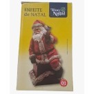 Papai Noel decorativo na chaminé 12x10,8x19,8cm enfeite natalino em resina para mesa, sala e decoração de Natal