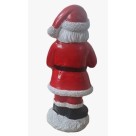Papai Noel decorativo sino e rena 9,8x9,8x22cm enfeite natalino em resina para mesa, sala e decoração de Natal
