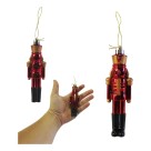 Enfeite para árvore quebra-nozes metalizado 3,5x11,8cm decorativo natalino clássico em resina para árvore de Natal, guirlandas e arranjos festivos