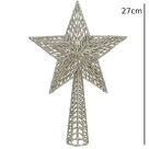 Ponteira para árvore de Natal estrela 18x25cm decorativa com glitter ou metalizado para topo de árvore natalina elegante e brilhante