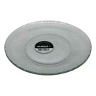 Prato de Sobremesa Durax Forjado 18cm em Vidro Temperado Transparente – Elegância, Resistência e Sofisticação para Mesa Posta