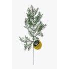 Galho Pinheiro Nevado 33x15cm Enfeite Natalino Decorativo com Efeito Neve para Guirlandas, Arranjos e Árvores de Natal