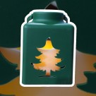 Lanterna de Natal Decorativa 13x10,5cm Plástico Wincy – Enfeite Natalino Elegante p/ Mesa, Sala e Vitrine Festiva