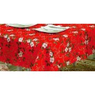 Toalha de Mesa Retangular 140x210cm Natalina Decorativa para Ceia de Natal com Estampa Festiva e Bordas Reforçadas