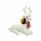 Rena Decorada de Isopor 18x20cm Enfeite Natalino com Detalhes Festivos para Decoração de Mesa, Árvore e Ambientes Natalinos