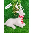 Rena Decorada de Isopor 18x20cm Enfeite Natalino com Detalhes Festivos para Decoração de Mesa, Árvore e Ambientes Natalinos