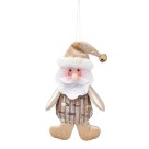 Boneco Papai Noel para Pendurar 13cm – Enfeite Natalino Decorativo p/ Árvore, Guirlanda e Ambientes Festivos